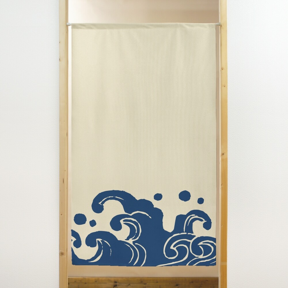 Tenda noren giapponese in cotone poliestere a 3 pannelli e seta 90 x 150  cm, KAYA