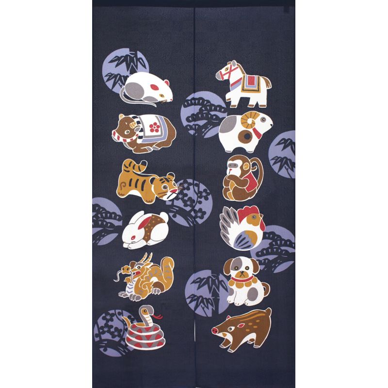 Rideau japonais Noren en polyester, ZODIAC