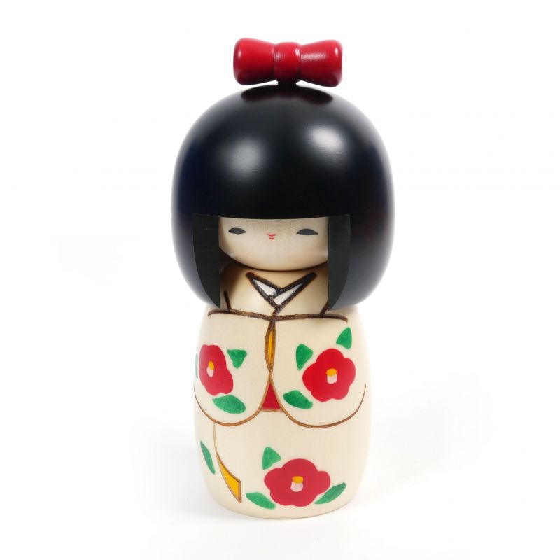 Japanese Kokeshi doll in wood ribbon - RIBBON