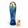 Kokeshi japonaise en bois sentiment de rêve bleu - YUME GOKORO - 20cm