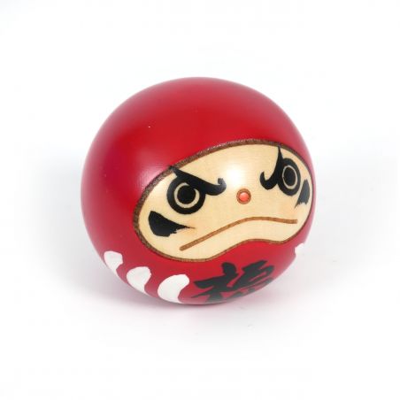 Japanese kokeshi in red daruma wood - DARUMA