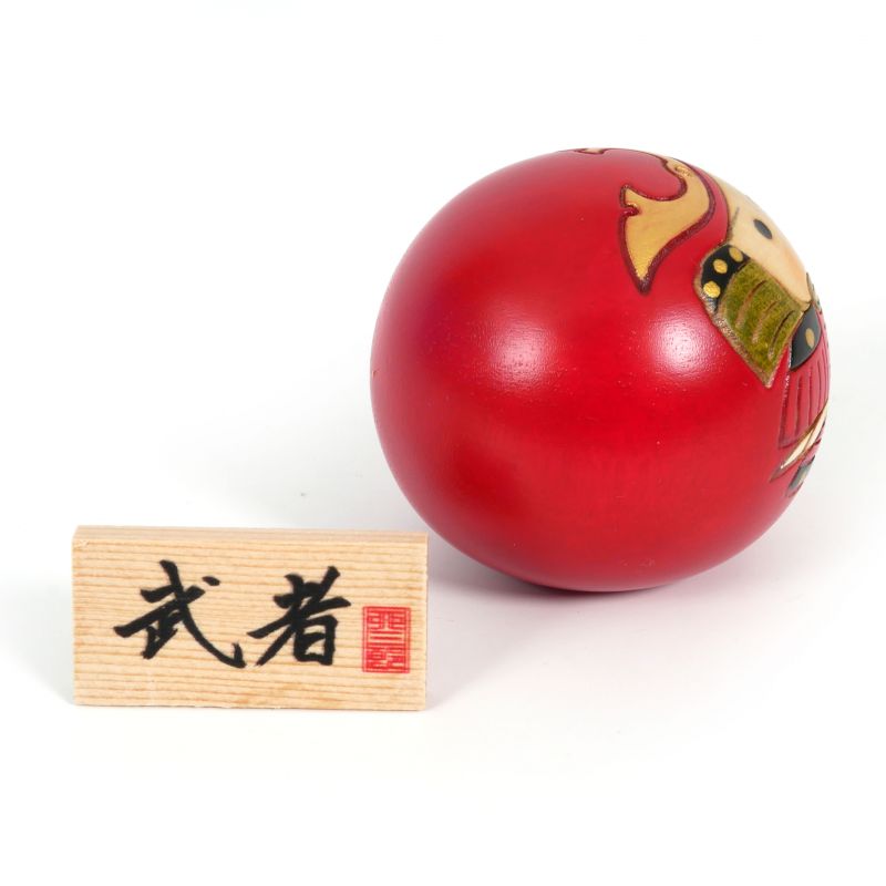 Kokeshi japonaise en bois samurai - MUSHA - 5cm