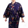 Kimono bleu en coton pour femme - KAKI