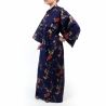 Blue cotton kimono for women - KAKI