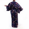 Kimono de algodón azul para mujer - KAKI