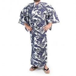 Kimono Yukata da uomo giapponese blu , SETSUGETSUKA, blu