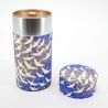 Boîte à thé japonaise bleu en papier washi - SHIROTSURU - 200gr