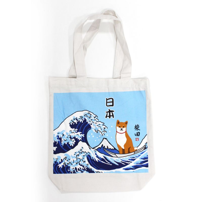 100% cotton tote bag, CANVA BAG, shiba kanagawa