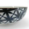 Cuenco japonés de cerámica para ramen, azul y blanco, varios motivos florales - IROIRONA HANA
