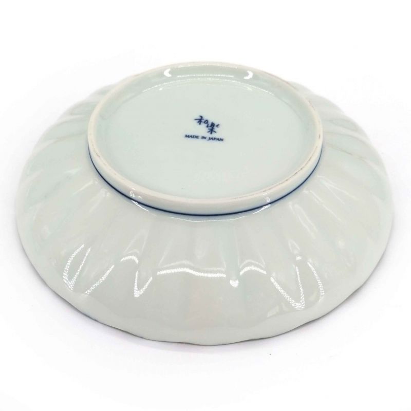 Japanese ceramic plate with TAKO KARAKUSA