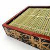 Square lacquered plate with bamboo support - ZARU SOBA