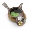 Teiera giapponese kyusu in ceramica marrone e verde - RAITOGURIN