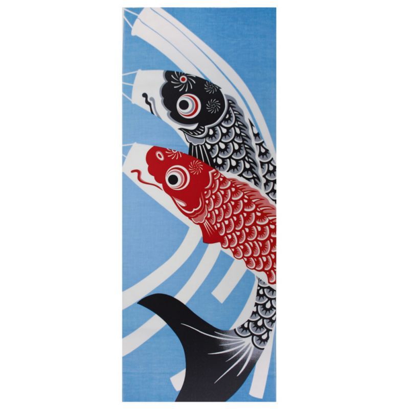 Serviette en coton japonais - TENUGUI - KOINOBORI - 35 x 90 cm