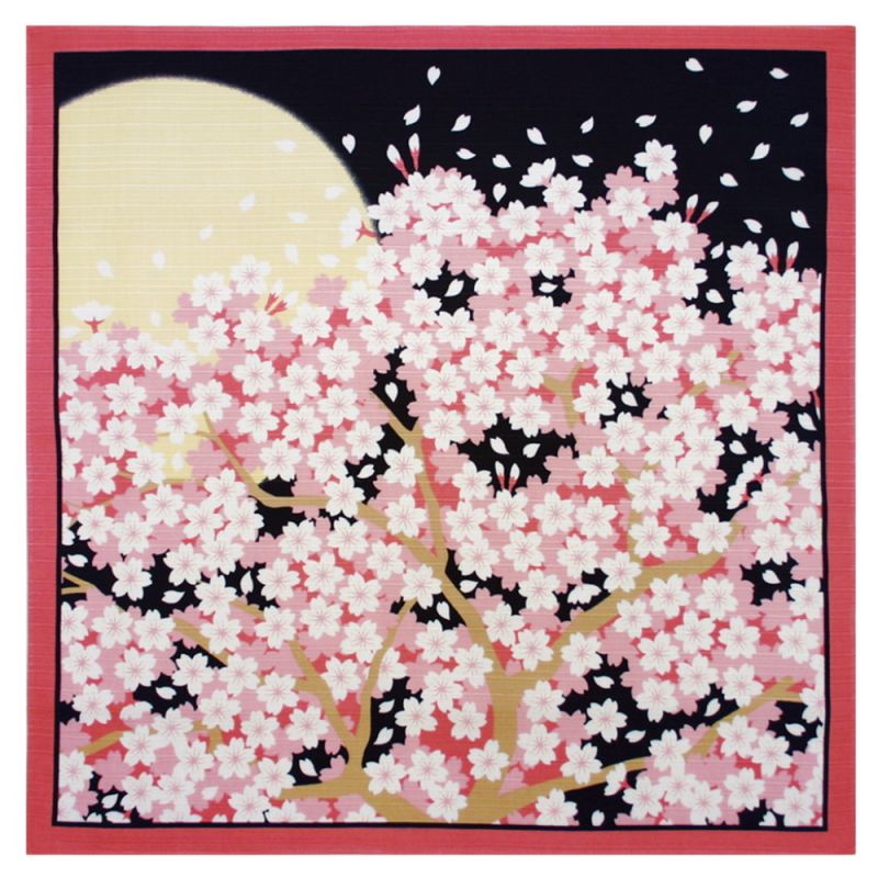 Furoshiki japonais en coton - SAKURA - 50 x 50 cm