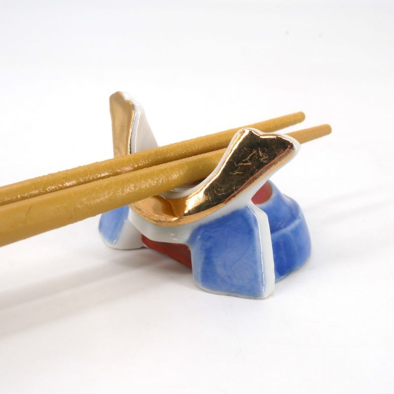 Poggia bacchette in ceramica giapponese - KABUTO - elmo samurai