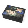 Caja de almacenamiento de resina negra con patrón de flor de cerezo - KIZAKURA - 16.5x11.5x5.3cm