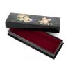 Boite de rangement noire en résine motif fleurs de cerisier - KIZAKURA - 21x8.5x3.3cm