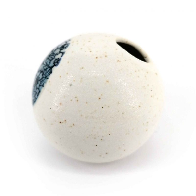 Japanese round soliflore vase, white - HANA MOMIJI