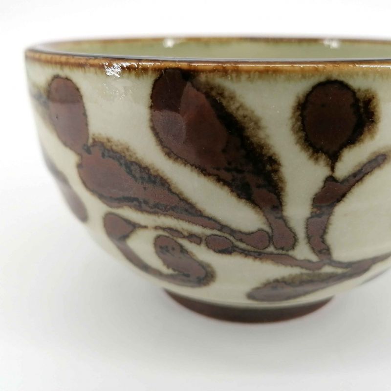 Japanese donburi bowl in beige and brown ceramic - SHIZEN