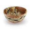 Japanische Donburi-Schale im braunen Keramikbambusmuster - TAKE
