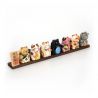 Ensemble de 7 statuettes chats sur socle - KOZO NEKO - 38 cm