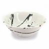 Bol à soupe japonais en céramique blanc et traits de pinceaux noirs - SUPURASSHU KURO - 15.5cm