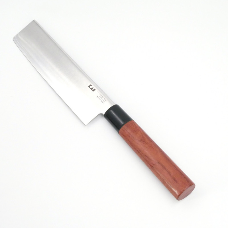 couteau de cuisine Nagiri japonais KAI Seki Magoroku red wood