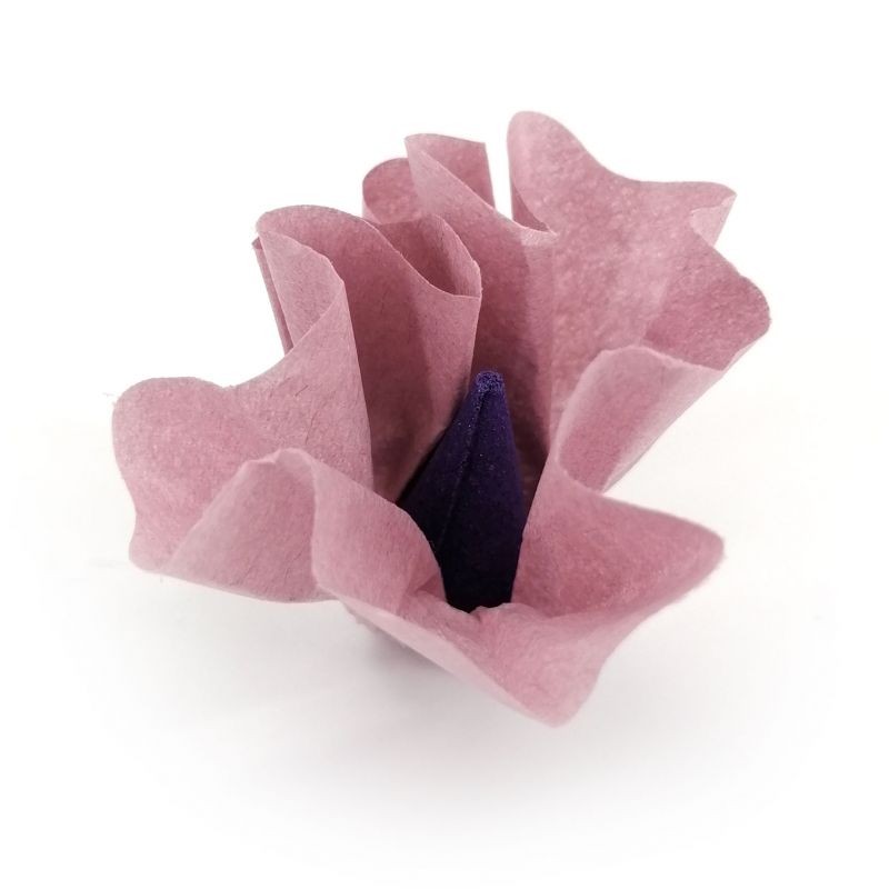 Flor de papel que contiene 8 conos de incienso con soporte - FLORAL WORLD LAVENDER - Lavanda