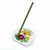 Japanese porcelain incense holder - SHIMOFURI - Winter Peony