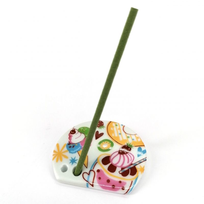 Porte encens japonais en porcelaine - CANDY - Douceur