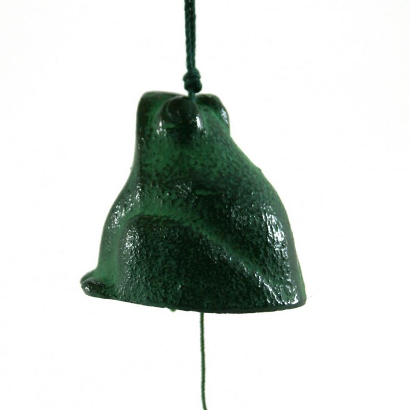 Japan cast iron wind bell, KAERU, frog
