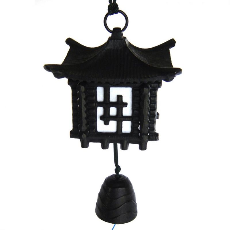 Japanese cast iron wind bell from Japan, AZEKURA, black, small
