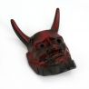 Noh-Maske, die den roten rächenden Dämon darstellt, HANNYA, 17 cm