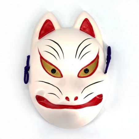 Maschera Noh che rappresenta una volpe kitsune, KITSUNE, 18,7 cm