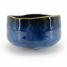 Japanese ceramic tea bowl, dark blue - AIIRO