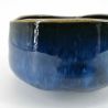 Japanese ceramic tea bowl, dark blue - AIIRO