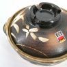 Vaso donabe in ceramica marrone e bianco - MIGAKIMASU