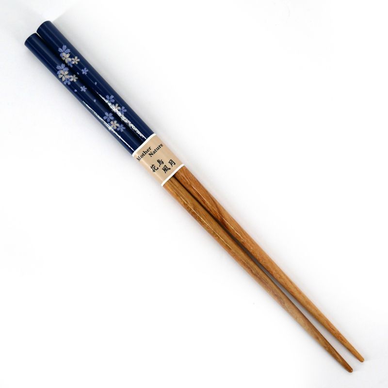 Par de palillos japoneses en madera natural - AOI SAKURA