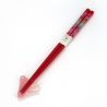 Par de palillos japoneses rojos con dibujo de flor de cerezo y el soporte para palillos monte fuji a juego - FUJI - 22,5 cm
