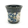 Set de 2 tazas japonesas de cerámica negra - HANA PATTA