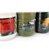 Set di 5 tazze da tè in ceramica giapponese, motivi tradizionali - DENTO