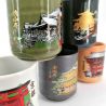 Set di 5 tazze da tè in ceramica giapponese, motivi tradizionali - DENTO