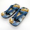 Paar japanische Zori-Sandalen aus Polyester, TORA