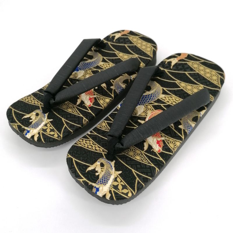 Paar japanische Zori-Sandalen aus Polyester, KOI