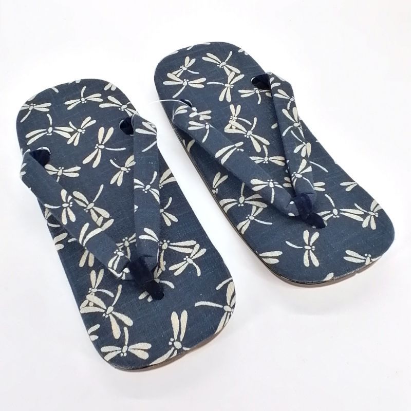 Pair of Japanese fabric zori sandals, TOMBO