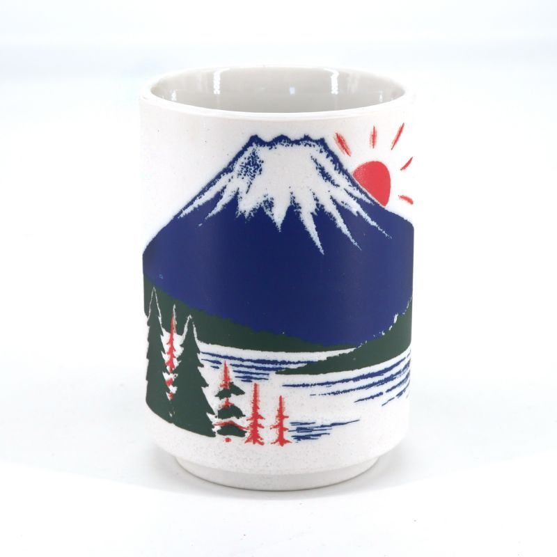 Japanische weiße Teetasse Mount Fuji - FUJISAN