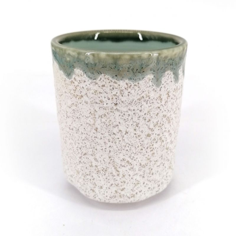Japanische Keramik-Teetasse, beige, grüne Farbe - FUKISOKU