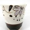 Taza de té de cerámica japonesa, marrón - HANA ORIBE