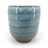 Japanese ceramic tea cup, shades of blue - NYUANSU