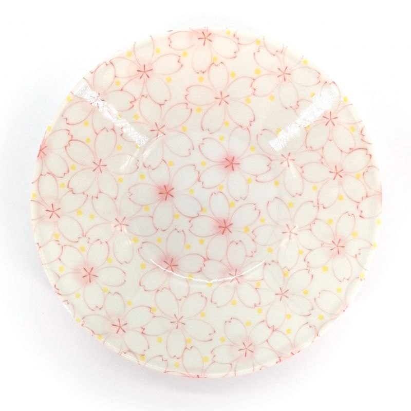 Bol ramen japonais blanc et rose en céramique Ø22cm SAKURA fleurs de cerisier